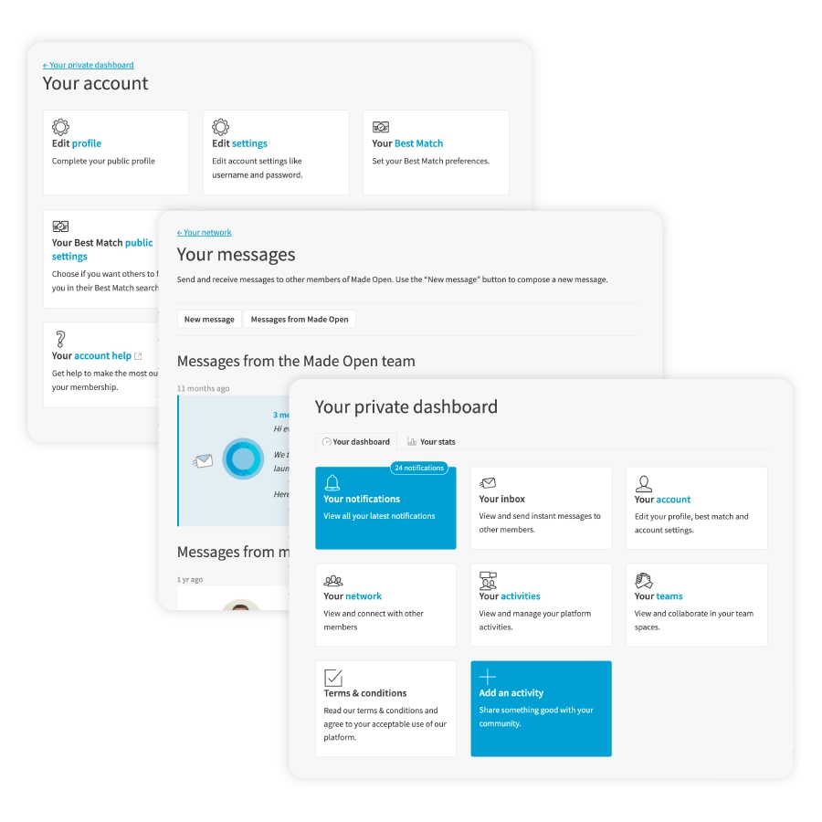 Member dashboard