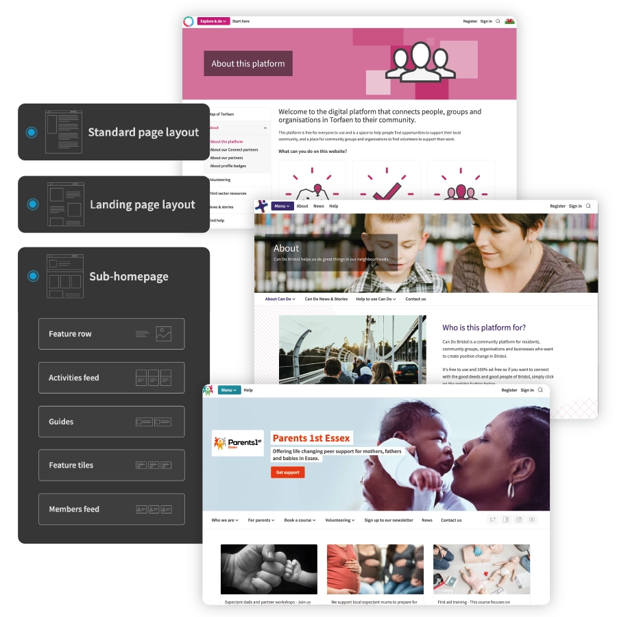 Landing pages